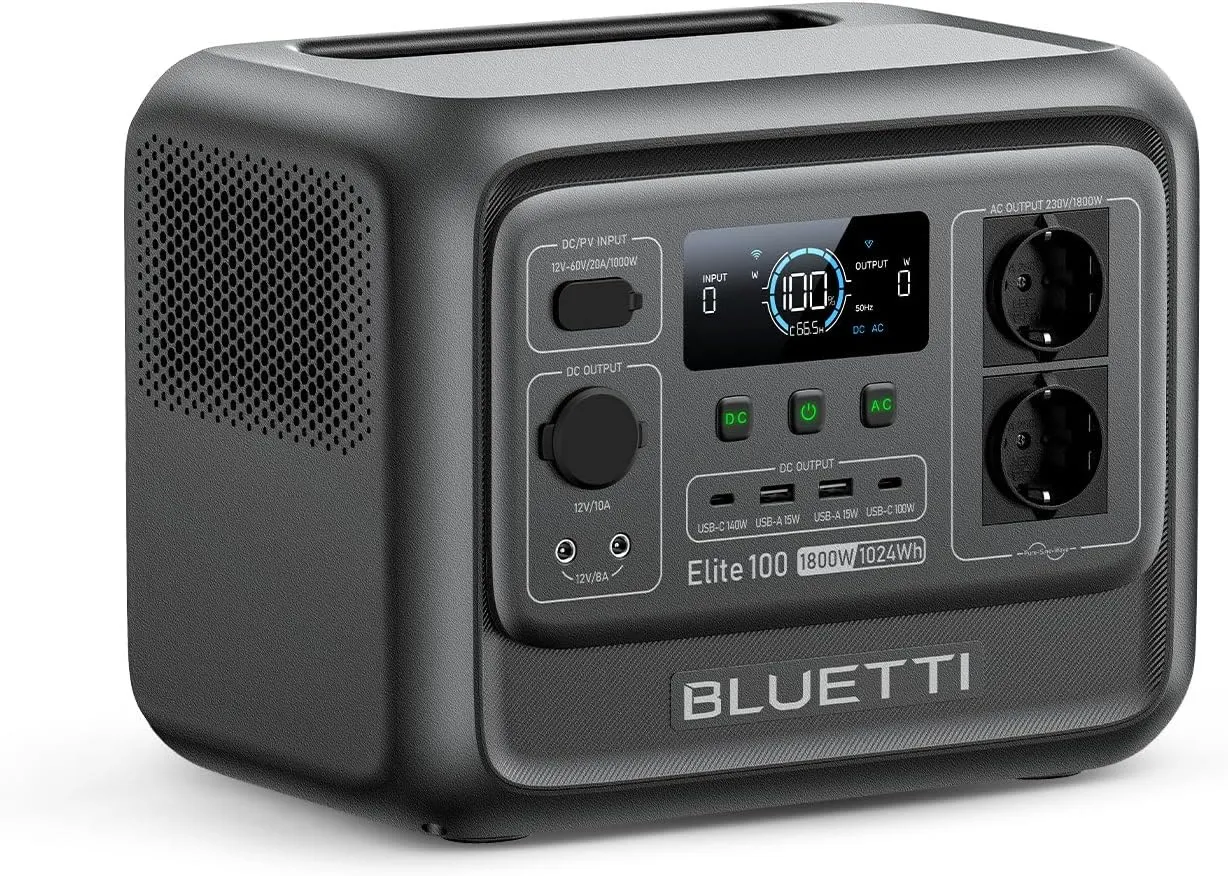 Station électrique portable BLUETTI Elite 100 V2, 1024 Wh